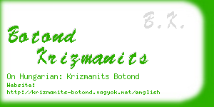 botond krizmanits business card